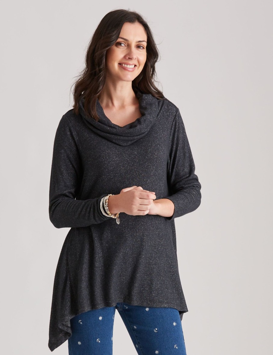 Tops WLane | W.Lane Cowl Neck Brushed Knitwear Top