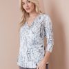 Tops NoniB | Print Wrap Knit Top