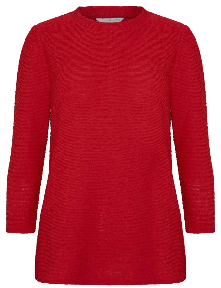 Tops WLane | W.Lane 3/4 Sleeve Textured Knitwear Top