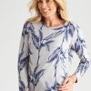 Tops NoniB | Noni B Printed Cotton Knitwear Top