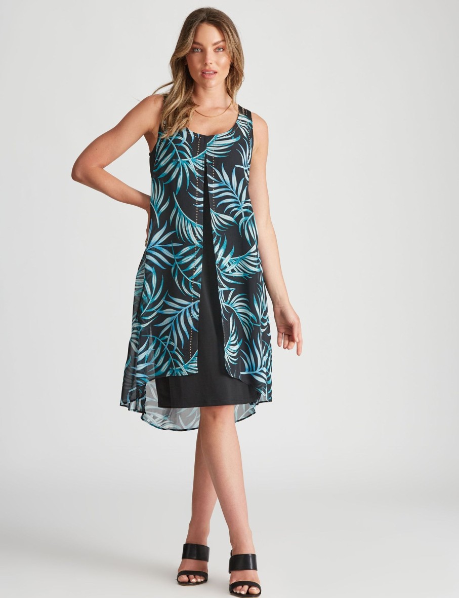 Dresses Rockmans | Rockmans Woven Layer Dress