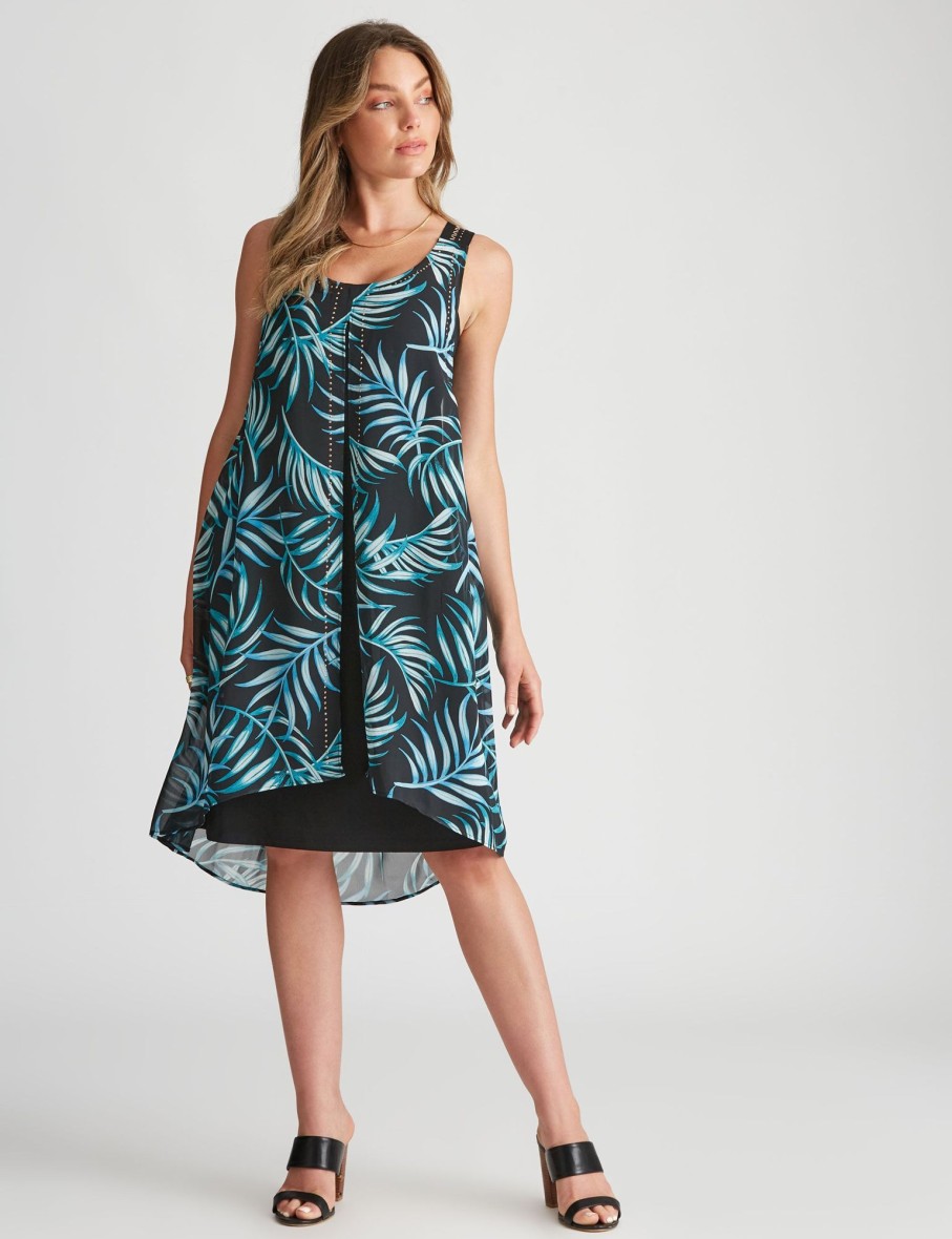 Dresses Rockmans | Rockmans Woven Layer Dress