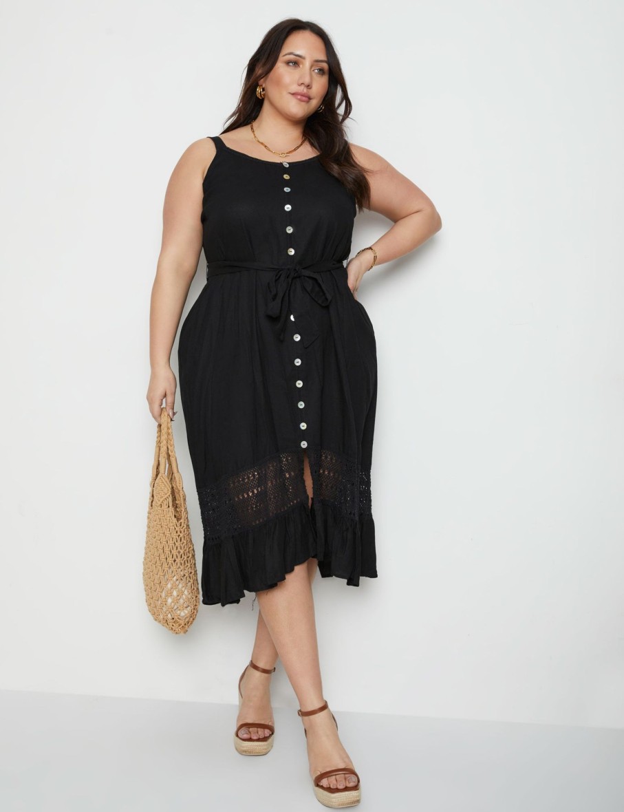 Dresses Beme | Beme Strappy Woven Dress