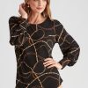 Tops LizJordan | Liz Jordan Knit Chain Print Top