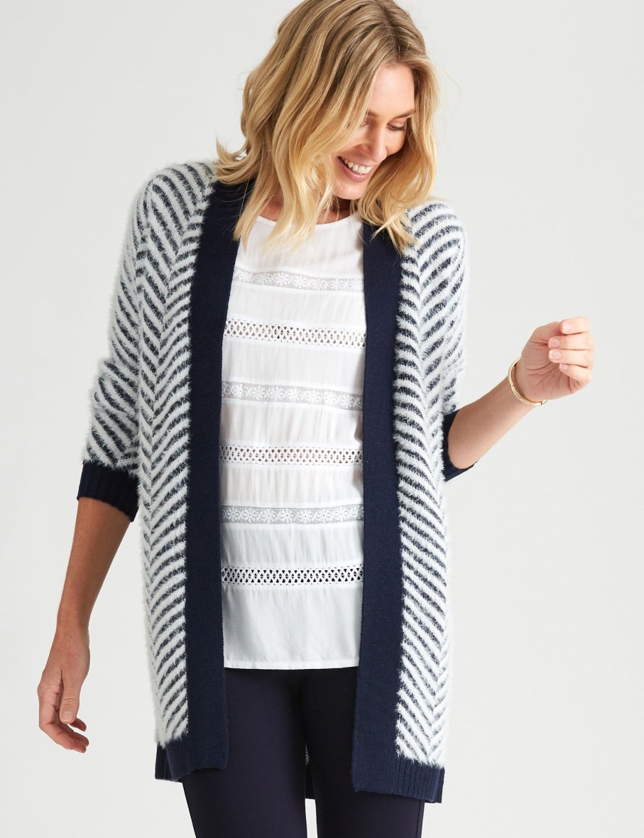 Knitwear NoniB | Noni B Fluffy Knitwear Cardigan