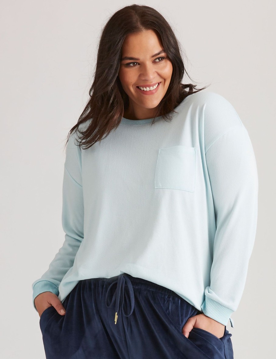 Sleepwear Autograph | Autograph Knitwear Scoop Neck Long Sleeve Pocket Jumper