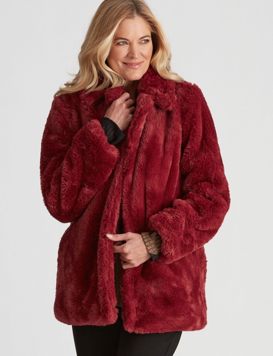 Outerwear LizJordan | Liz Jordan E2E Faux Fur Short Coat