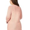 Knitwear Beme | Beme 3/4 Sleeve Pointelle Jumper