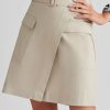 Bottoms Katies | Katies Cotton Blend Pocket Detail Skirt