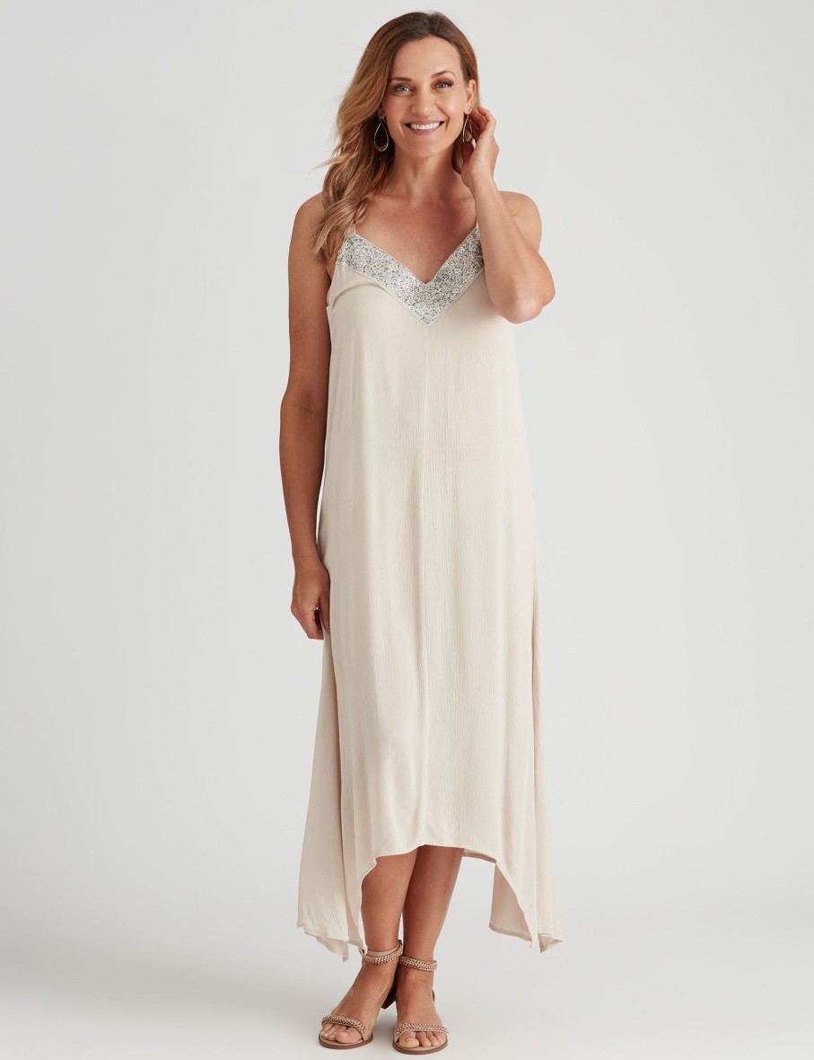 Dresses Millers | Millers V Neck Maxi With Neck Trim Dress