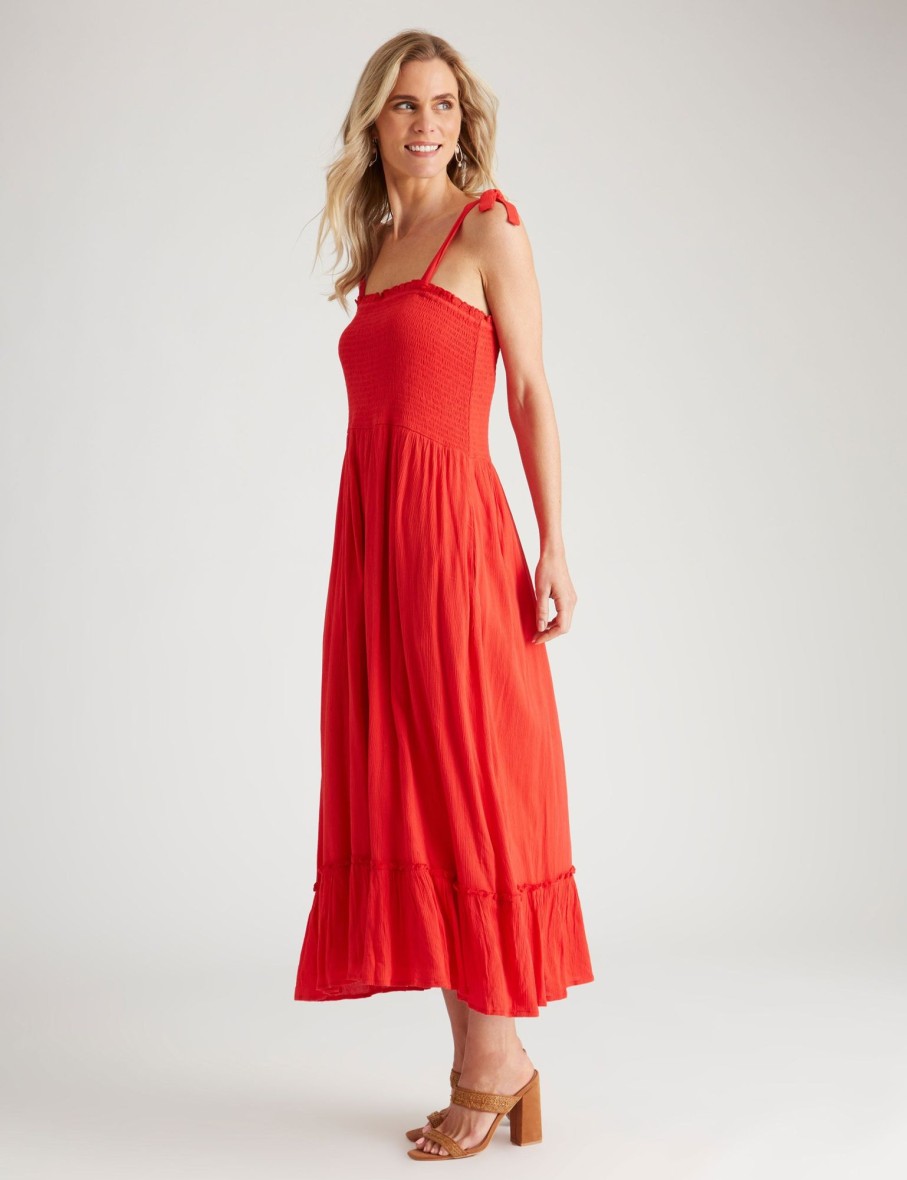 Dresses Millers | Millers Crinkle Maxi Dress With Bust Shirring