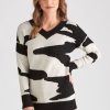 Knitwear LizJordan | Liz Jordan L/S Animal Jacquard Jumper