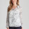 Tops NoniB | Noni B Lurex Printed Shirt