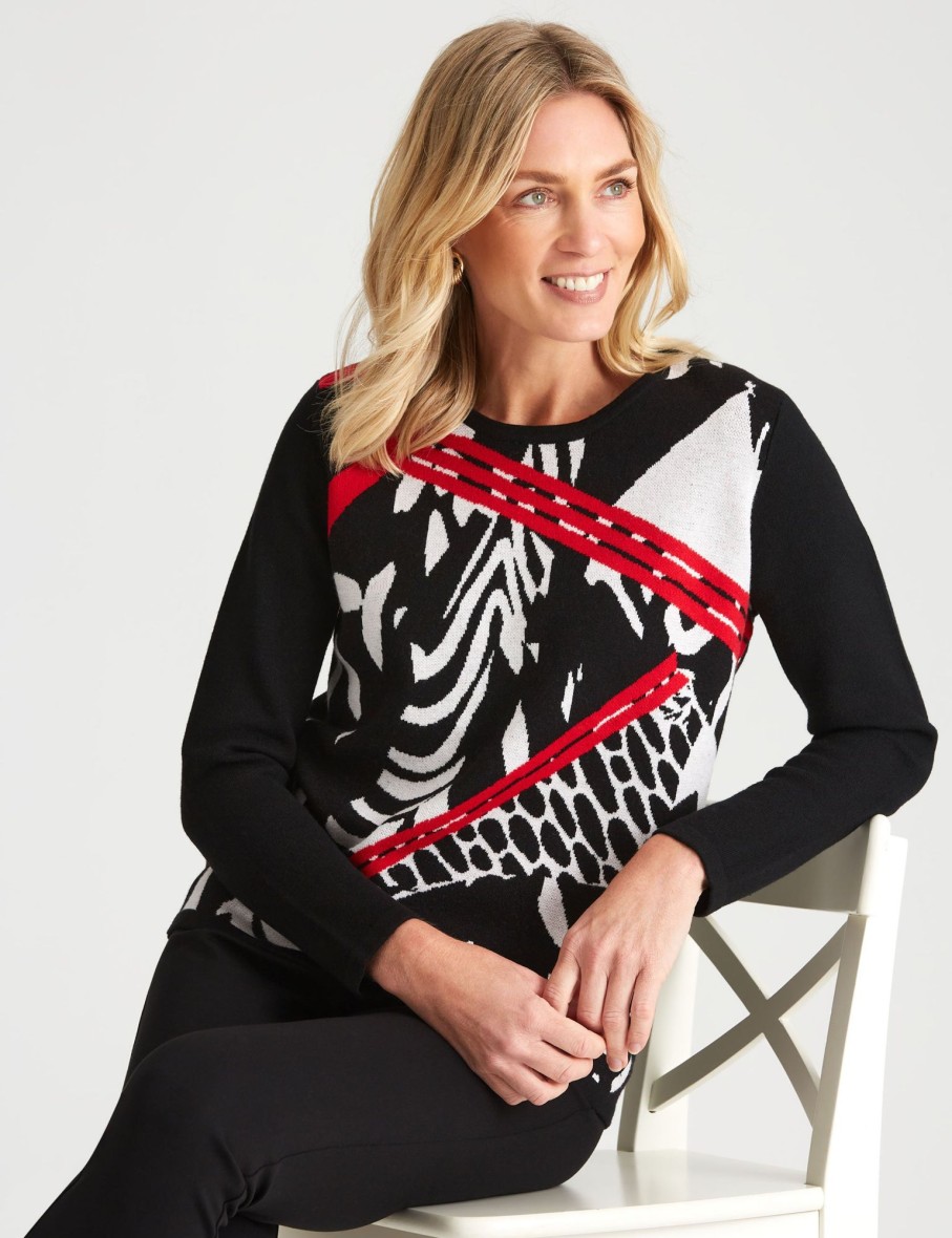 Knitwear NoniB | Noni B Print Knitwear Jumper