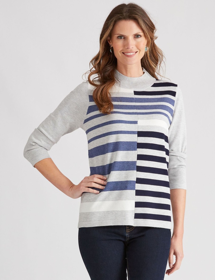 Knitwear WLane | W.Lane Colour Block Cowl Pullover Top